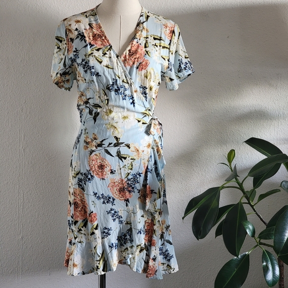 Cotton On Floral Wrap Dress - Picture 1 of 10